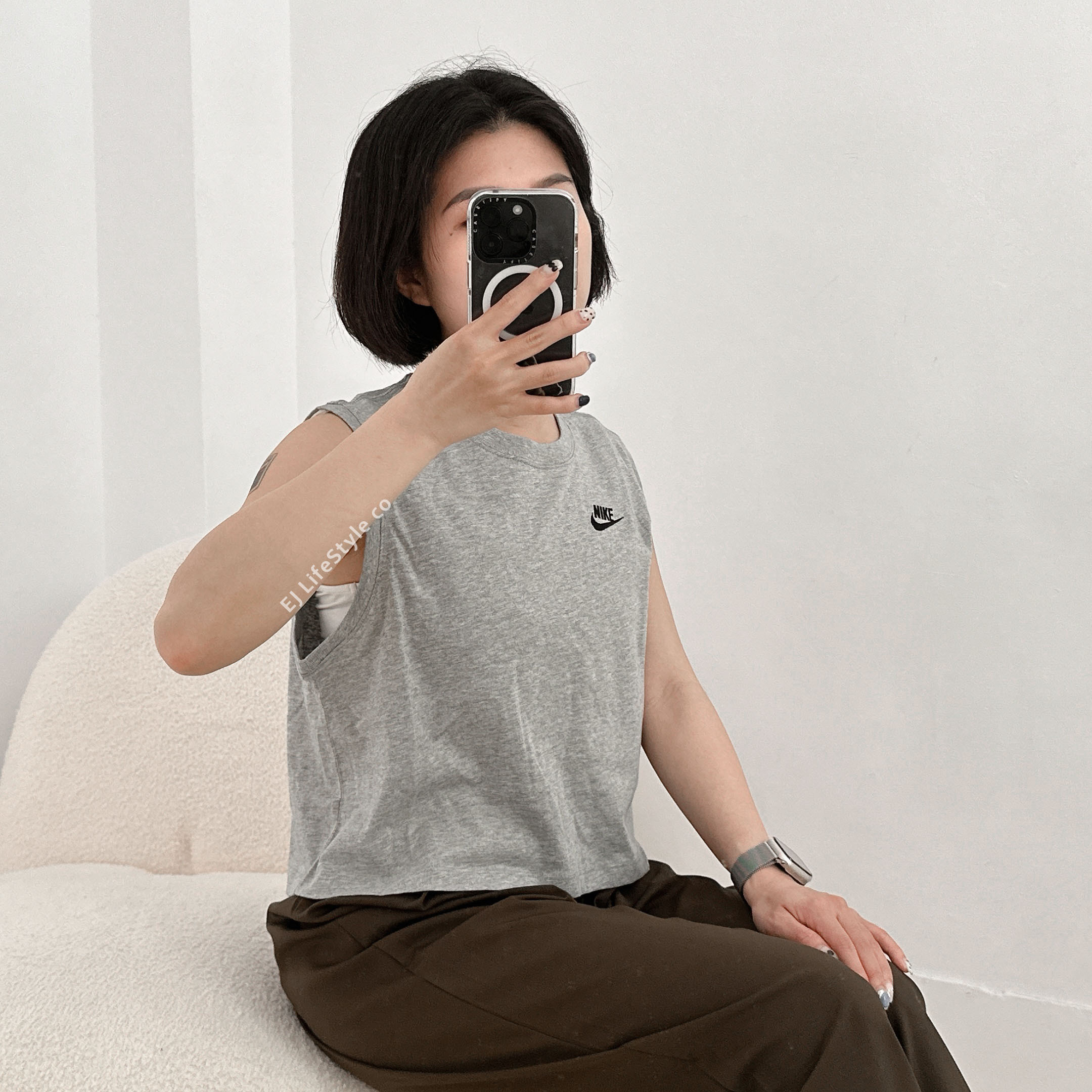 NIKE NWS CLUB 短版 背心 無袖 黑 FV5506-010 灰 FV5506-063 白 FV5506-100 奶茶 FV5506-126 紫 FV5506-511 / 調貨