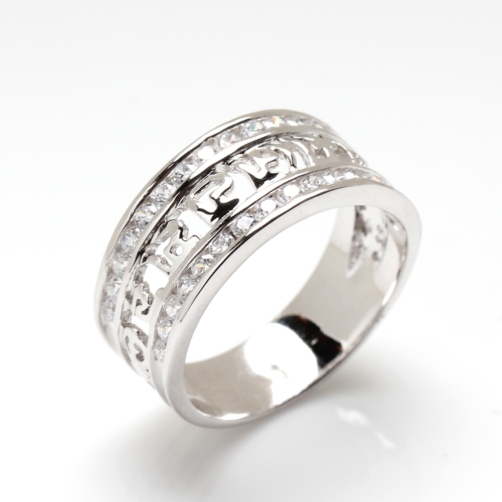 【雅紅珠寶】六字大明咒-925銀戒指