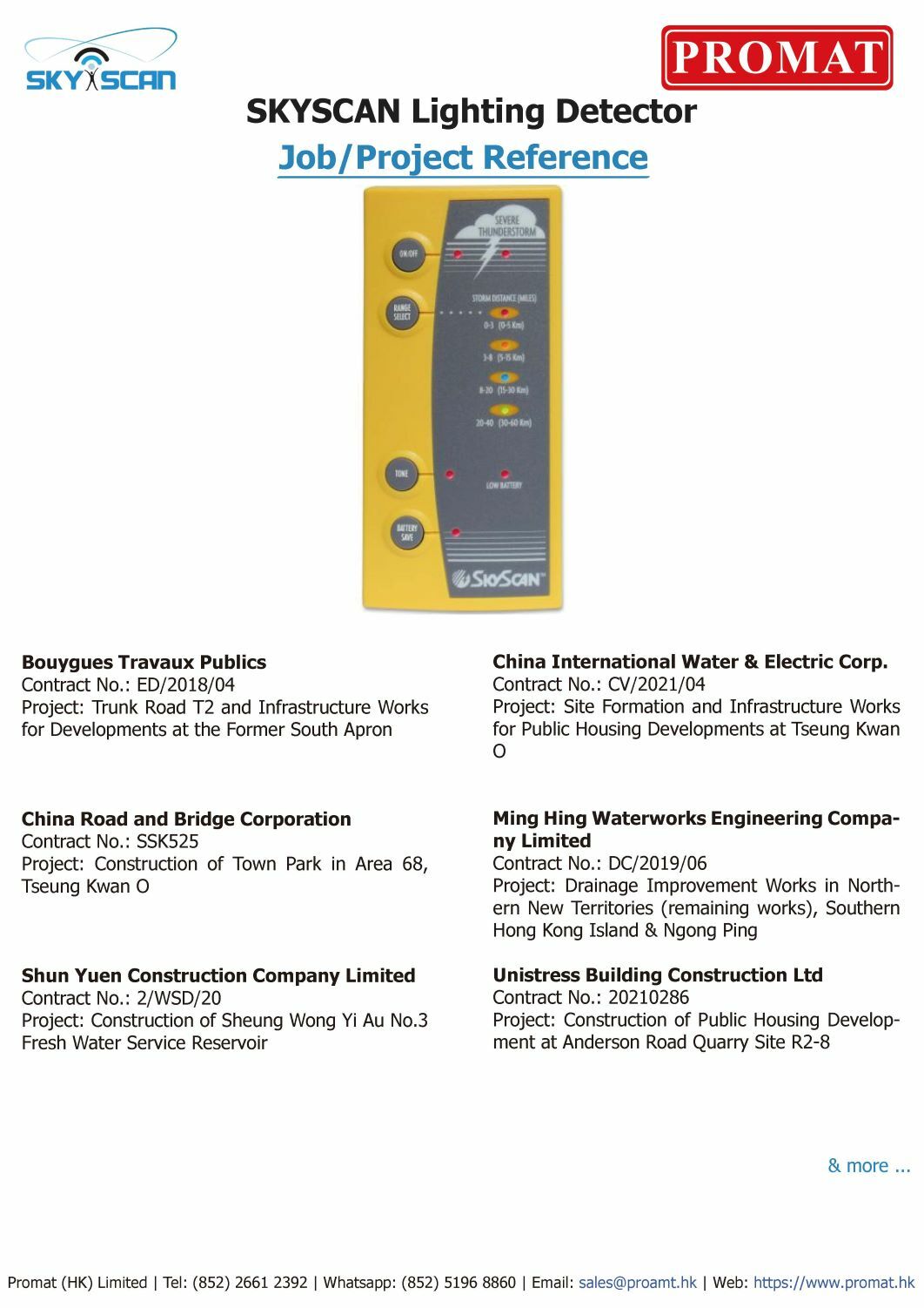 SKYSCAN 雷電探測 SKY-P5 job ref