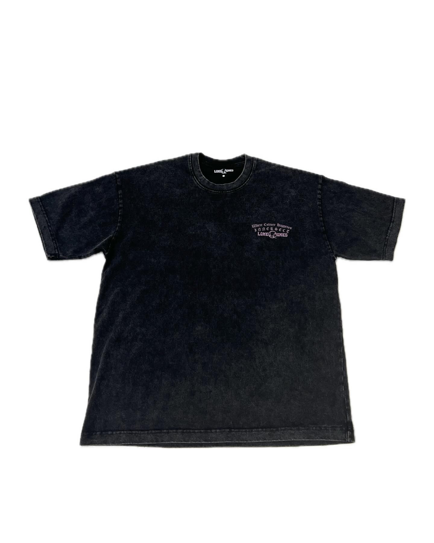 LONEONES X INNERSECT  Washed Black Tee (Purple/Green) (Orange)