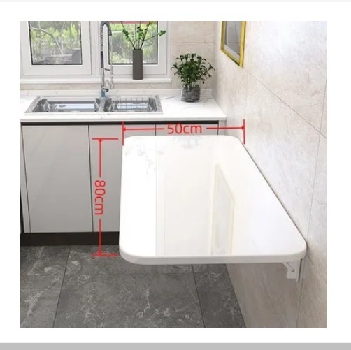 New wall-mounted folding computer table invisible dining table kitchen movable table 50x80 cm