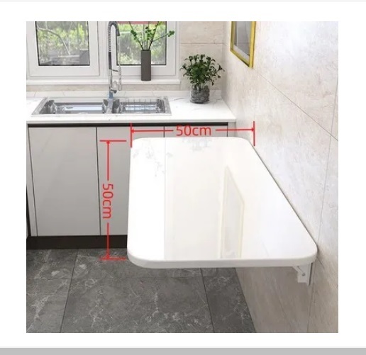 New wall-mounted folding computer table invisible dining table kitchen movable table 50x50 cm