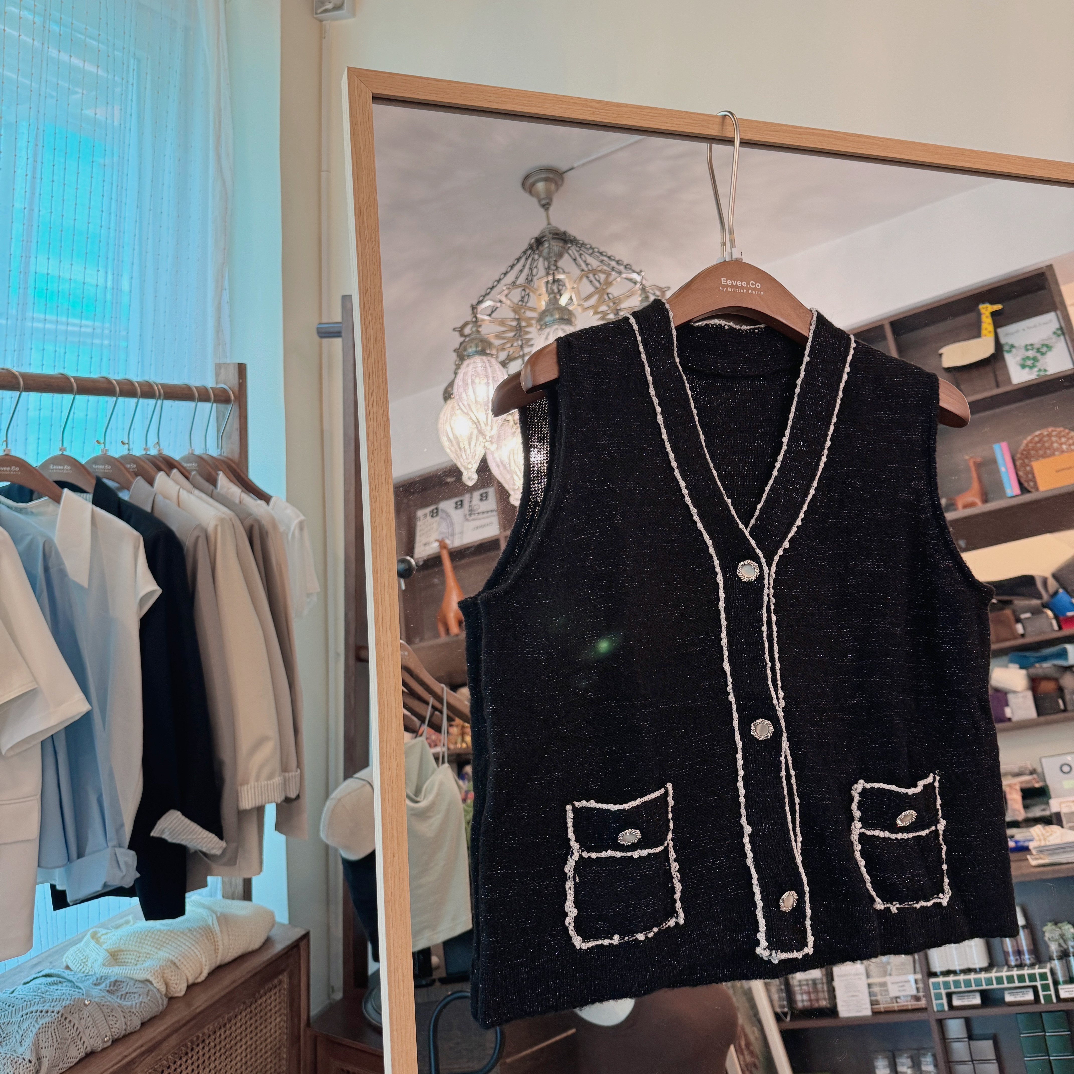 現貨 7027 針織微閃背心