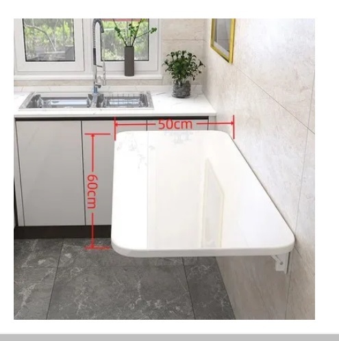 New wall-mounted folding computer table invisible dining table kitchen movable table 50x60 cm