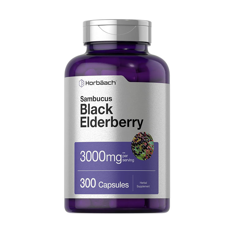 Horbäach Elderberry 3000 mg , 300 Capsules