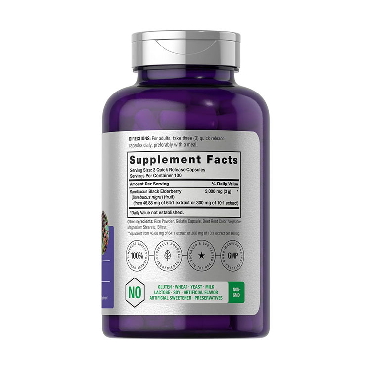Horbäach Elderberry 3000 mg , 300 Capsules