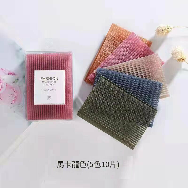 【10 Pieces Boxed】Korean Fashion Girl Bangs Sticker Magic Sticker (2# Macaron Color)