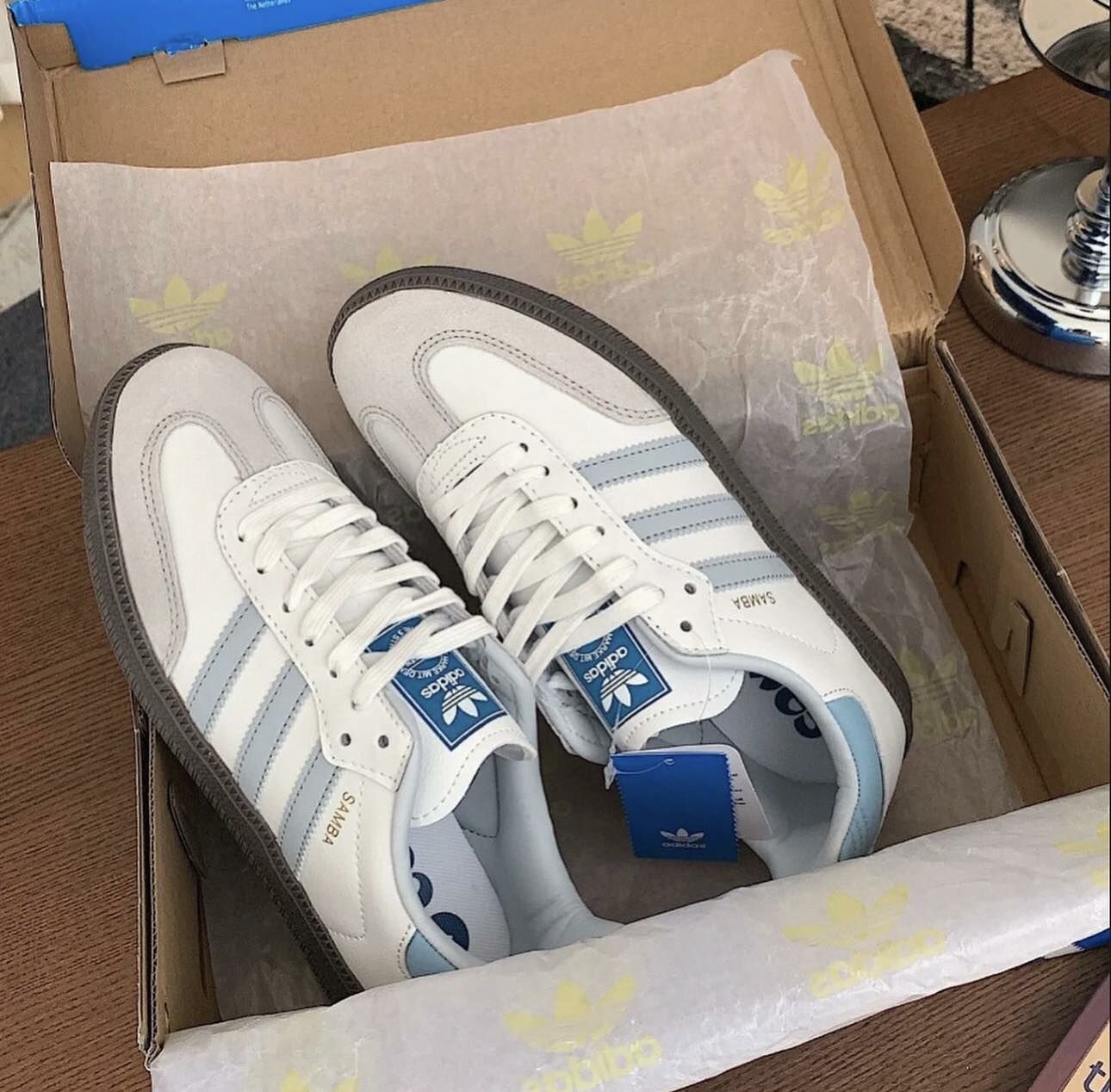 ADIDAS SAMBA 水藍色