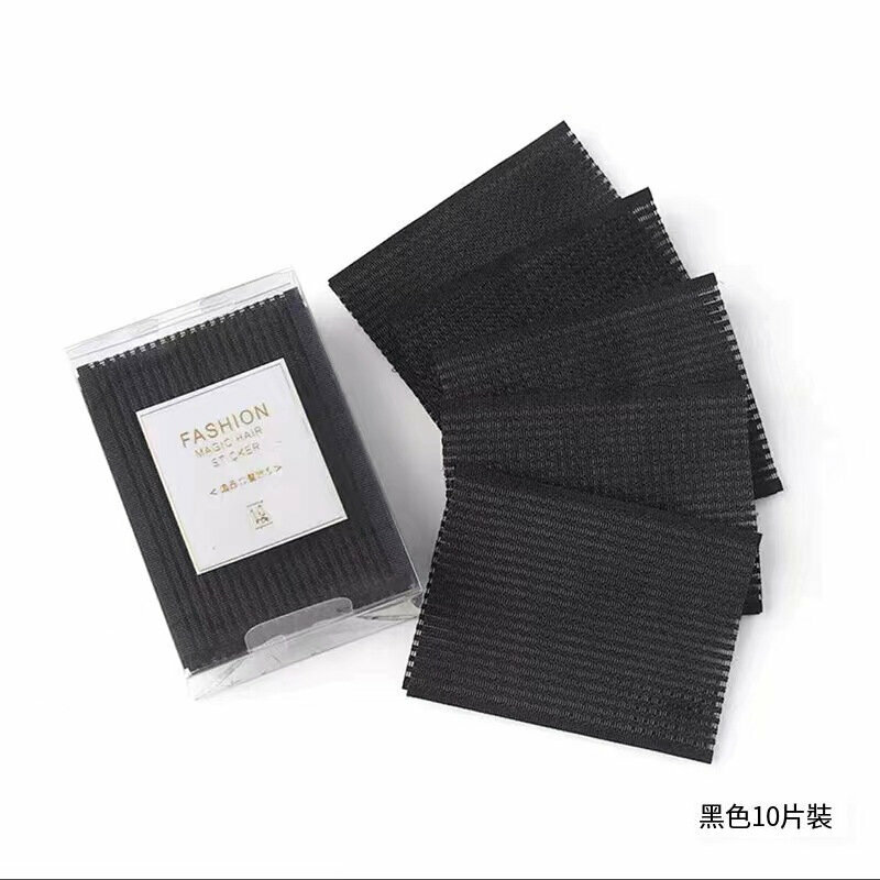 【10 pieces boxed】Korean version of the fashion girl Liu Bangs stickers magic sticker (3# black)