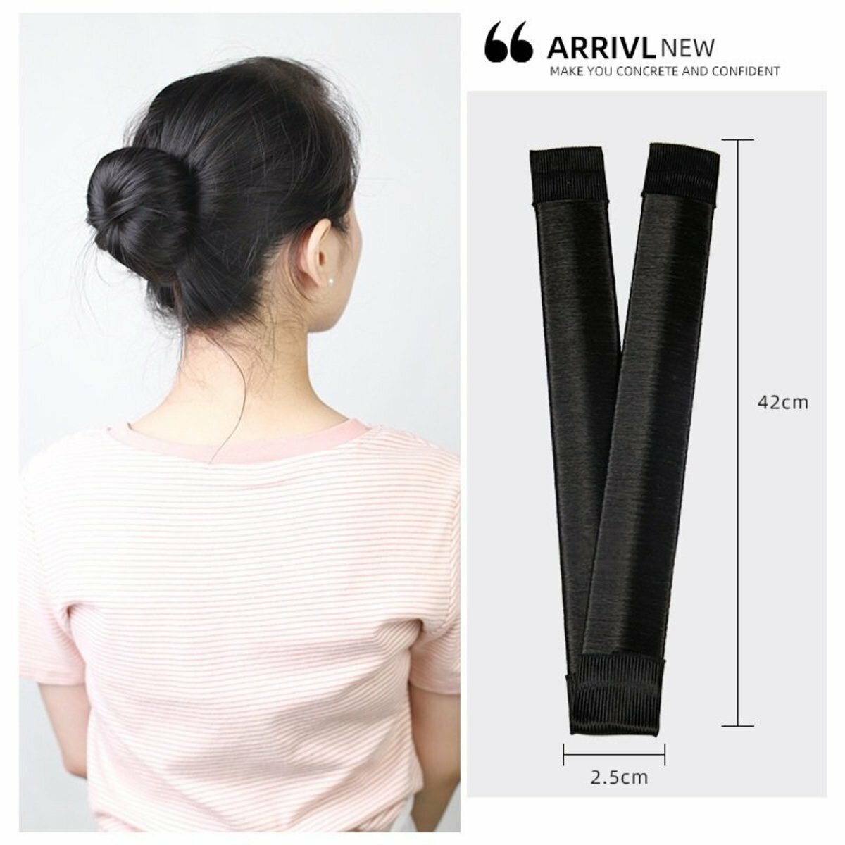 Maruko head pan hair artifact (natural black)