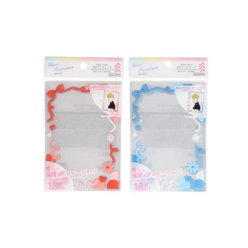 偶像小卡保護套/紅、藍 10.6x15.5x0.01cm 18入