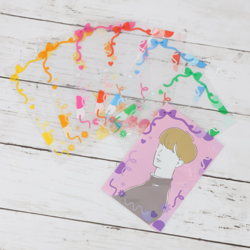 偶像小卡保護套/紅、藍 10.6x15.5x0.01cm 18入