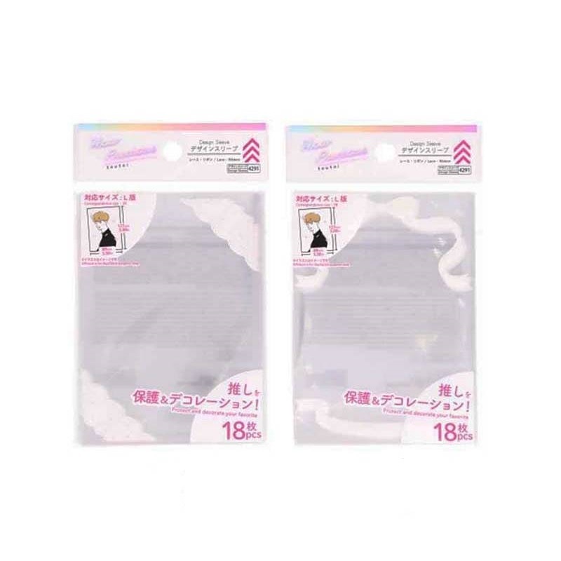 偶像小卡保護套/蕾絲、緞帶 9.3x13x0.01cm 18入