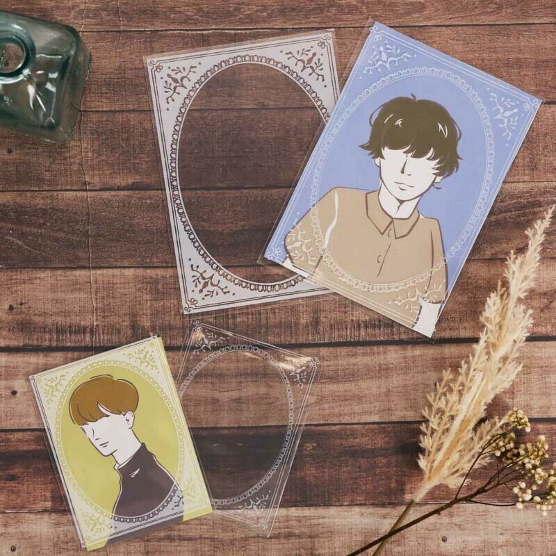 偶像小卡保護套/橢圓框 9.4x13x0.01cm 18入