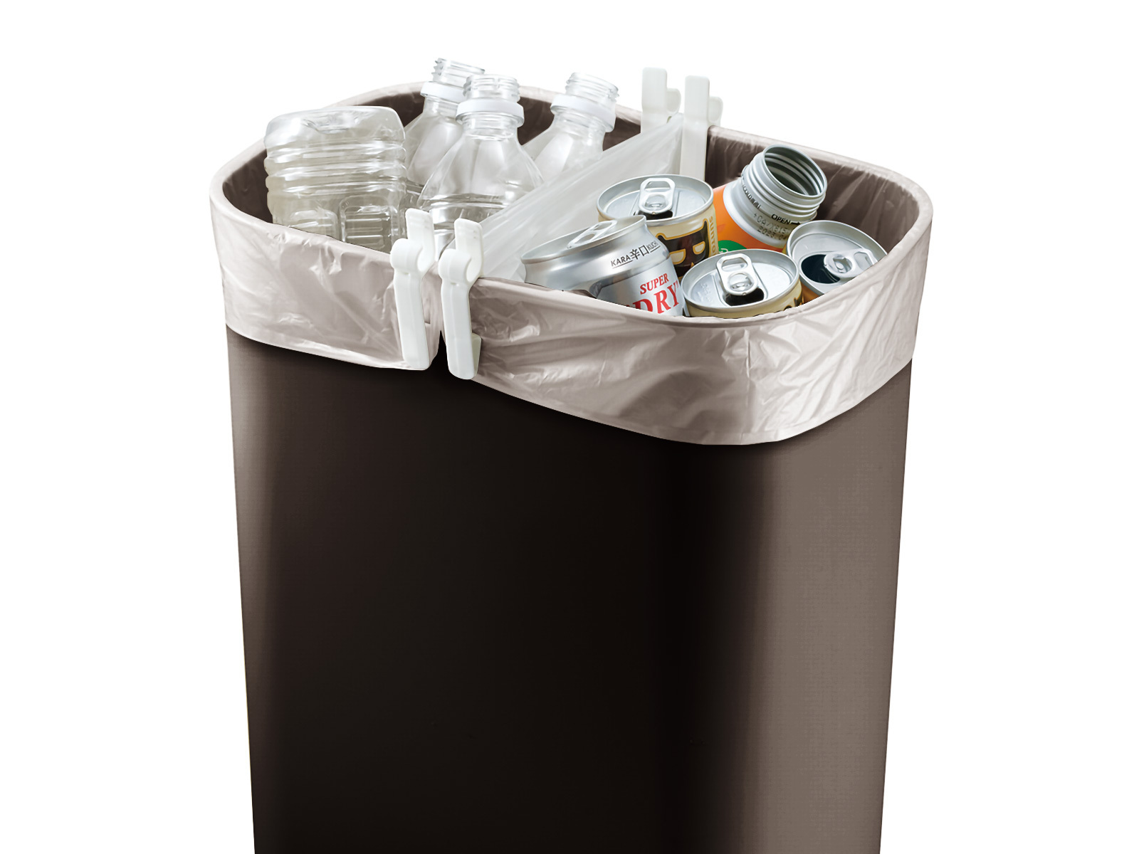 Sanada Seiko垃圾袋固定夾附掛勾/4入