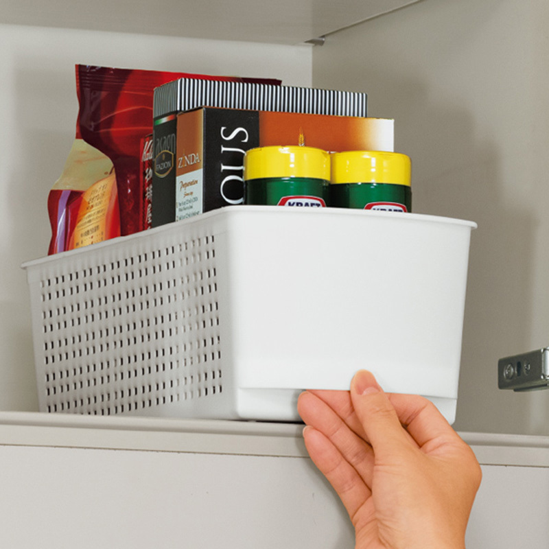 收納盒/白 細型 15x11x30cm