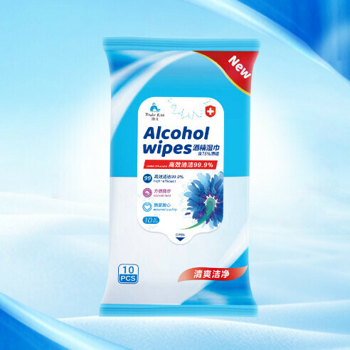 熱賣【10片裝】75%酒精帶蓋濕紙巾