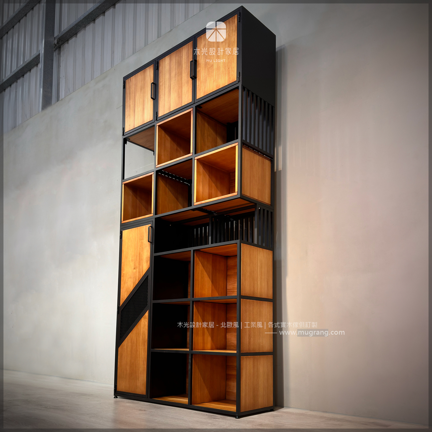 台灣製-多格收納實木置物櫃架|可訂製