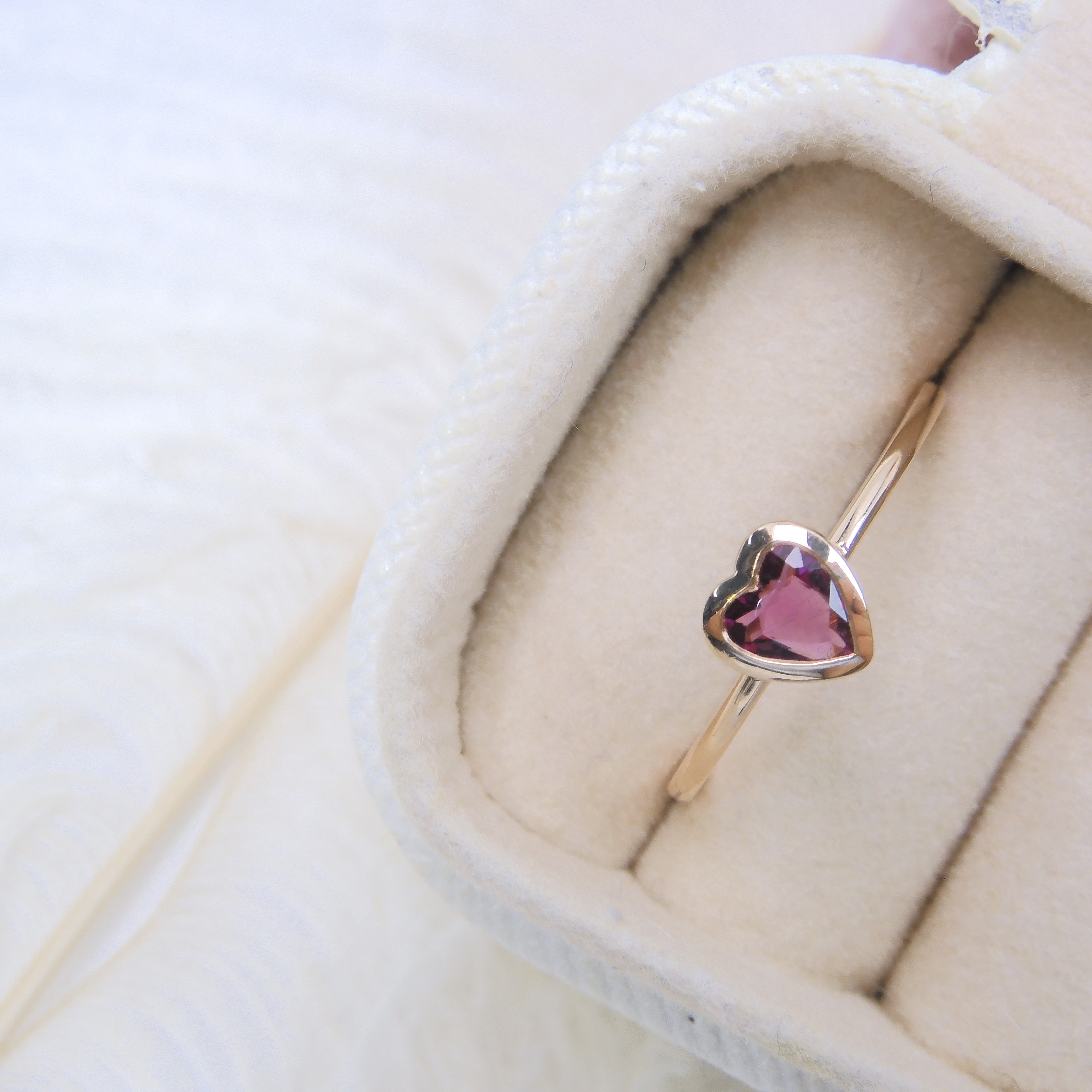 18K金 0.22ct 碧璽戒指