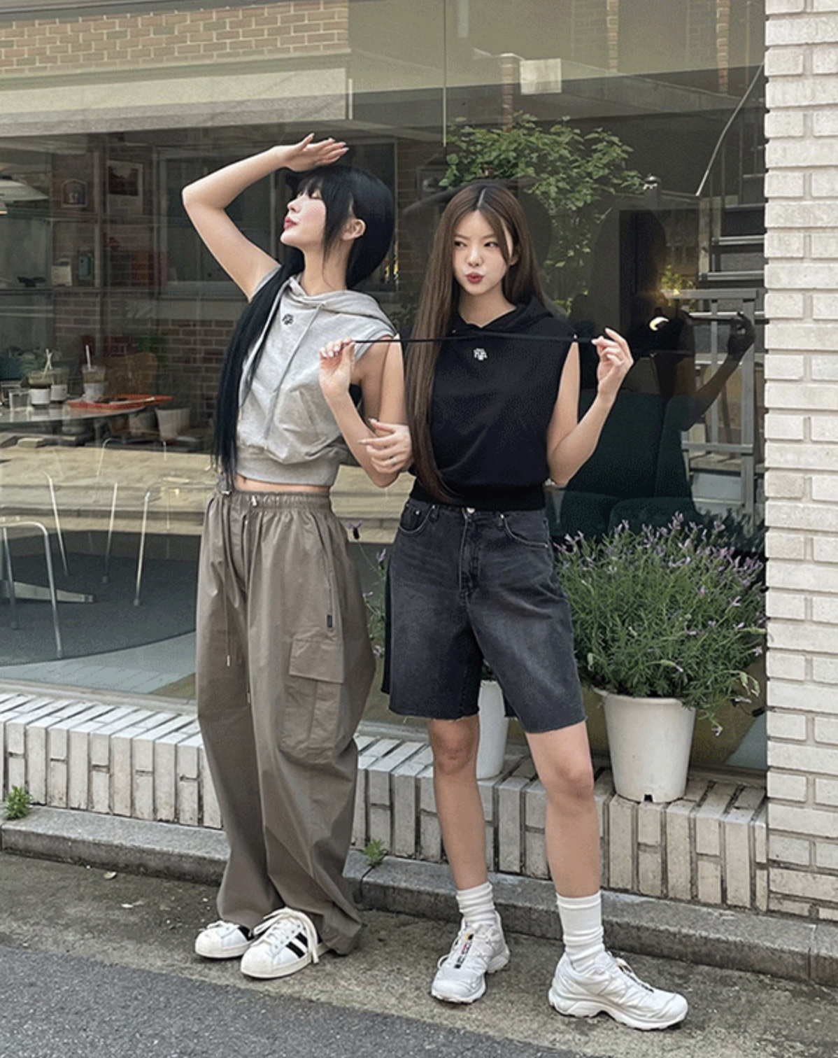 預訂｜MUAHMUAH Logo Stitch Hood Vest (2 COLOR)