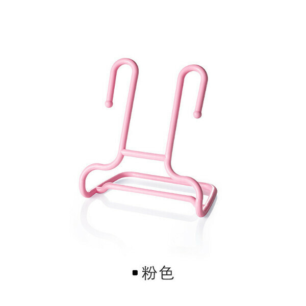 Multi-function drying storage shoe rack Layered rack Hanger (pink)
