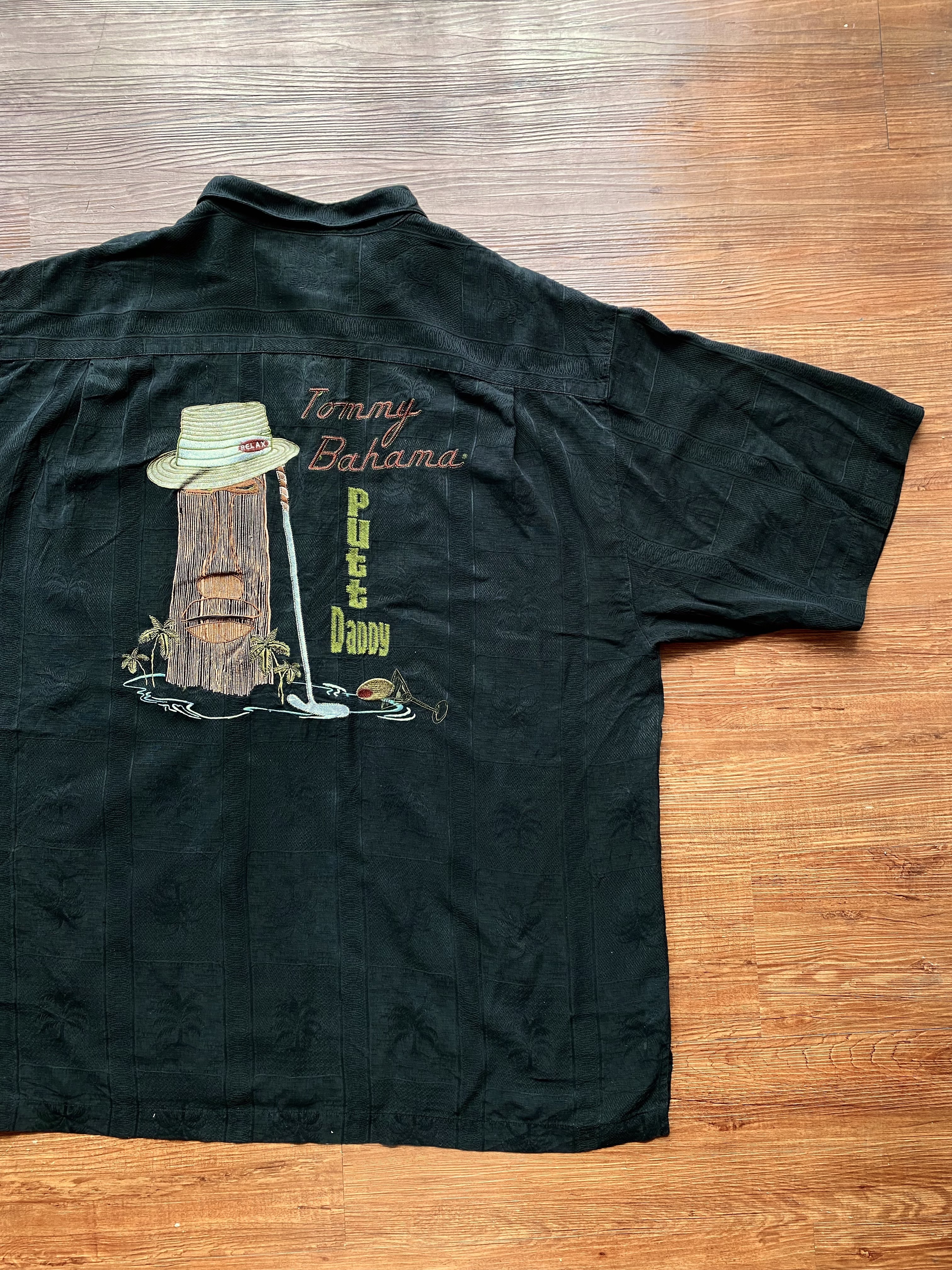 TOMMY BAHAMA Aloha shirts / 背後刺繡襯衫-黑