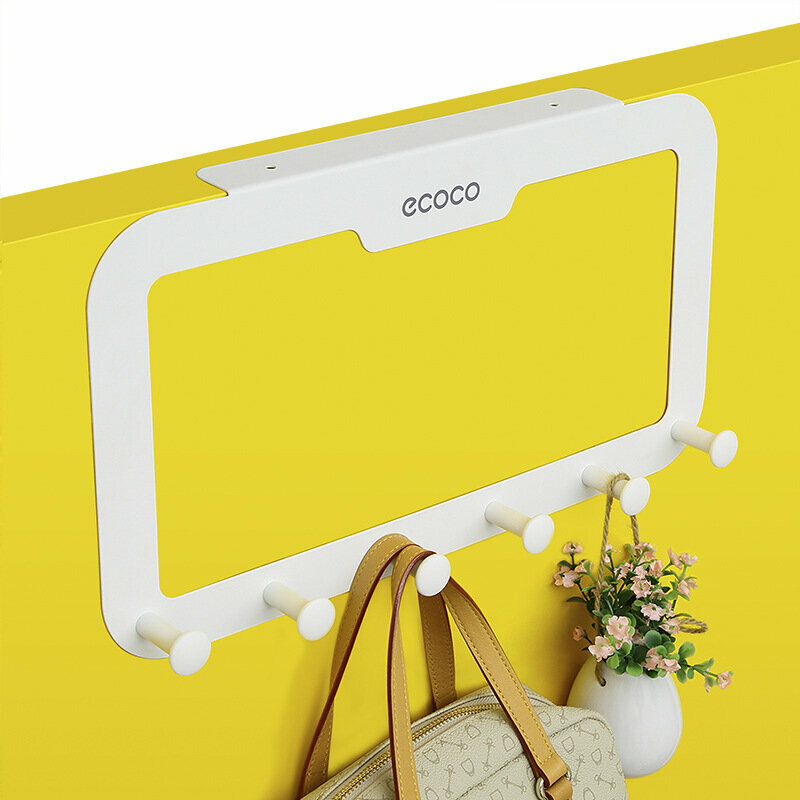 Seamless non-perforated door back hook Creative Home Hook Bathroom hanger [white]