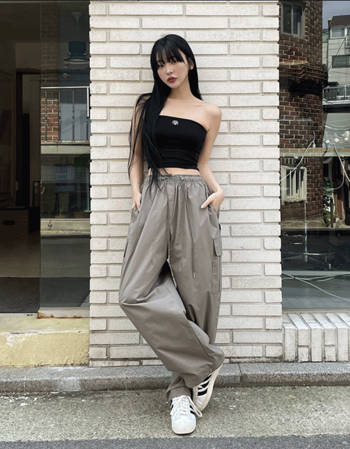 預訂｜MUAHMUAH Wide Cargo String Pants (3 COLOR)