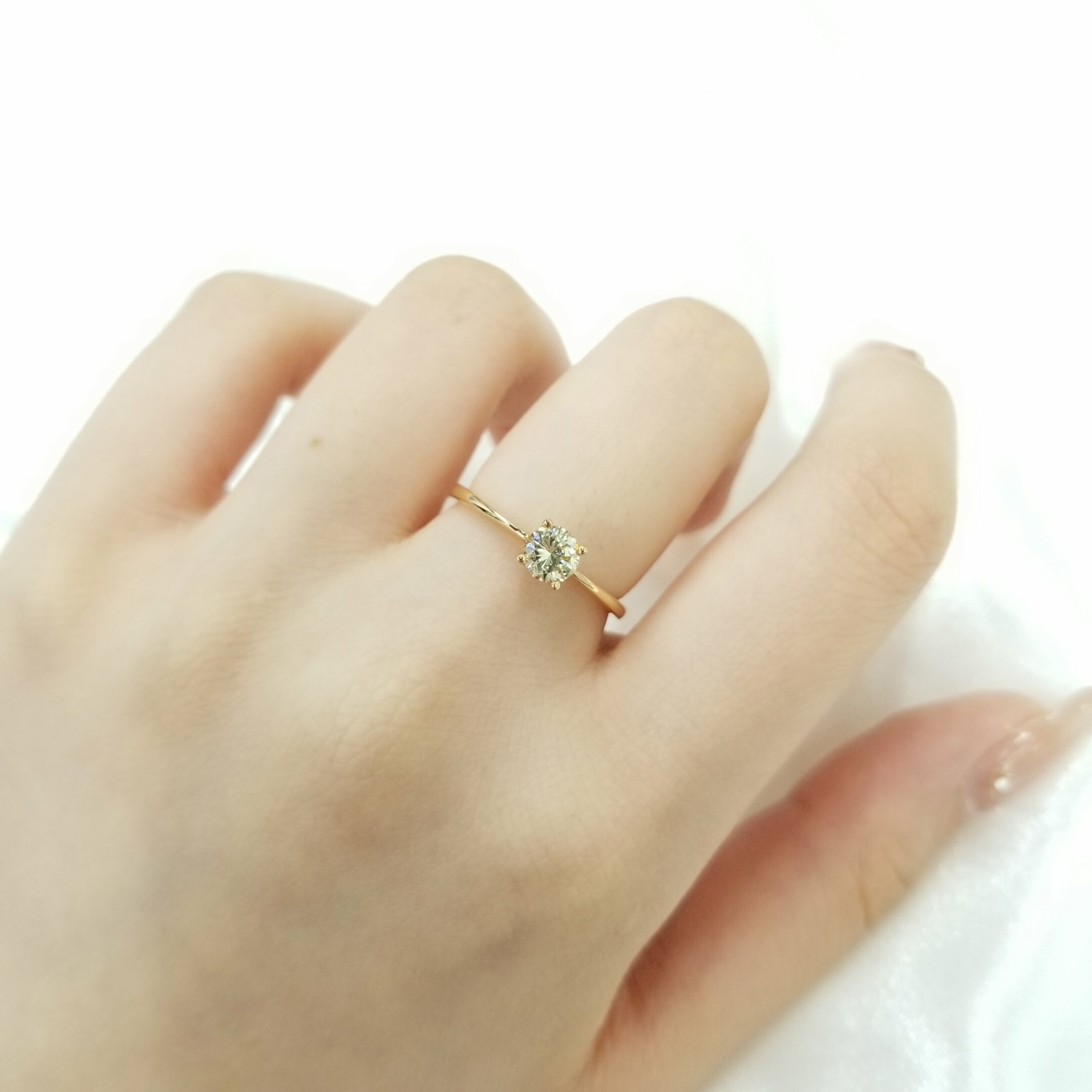 全新18K玫瑰金【單粒40份鑽石】戒指