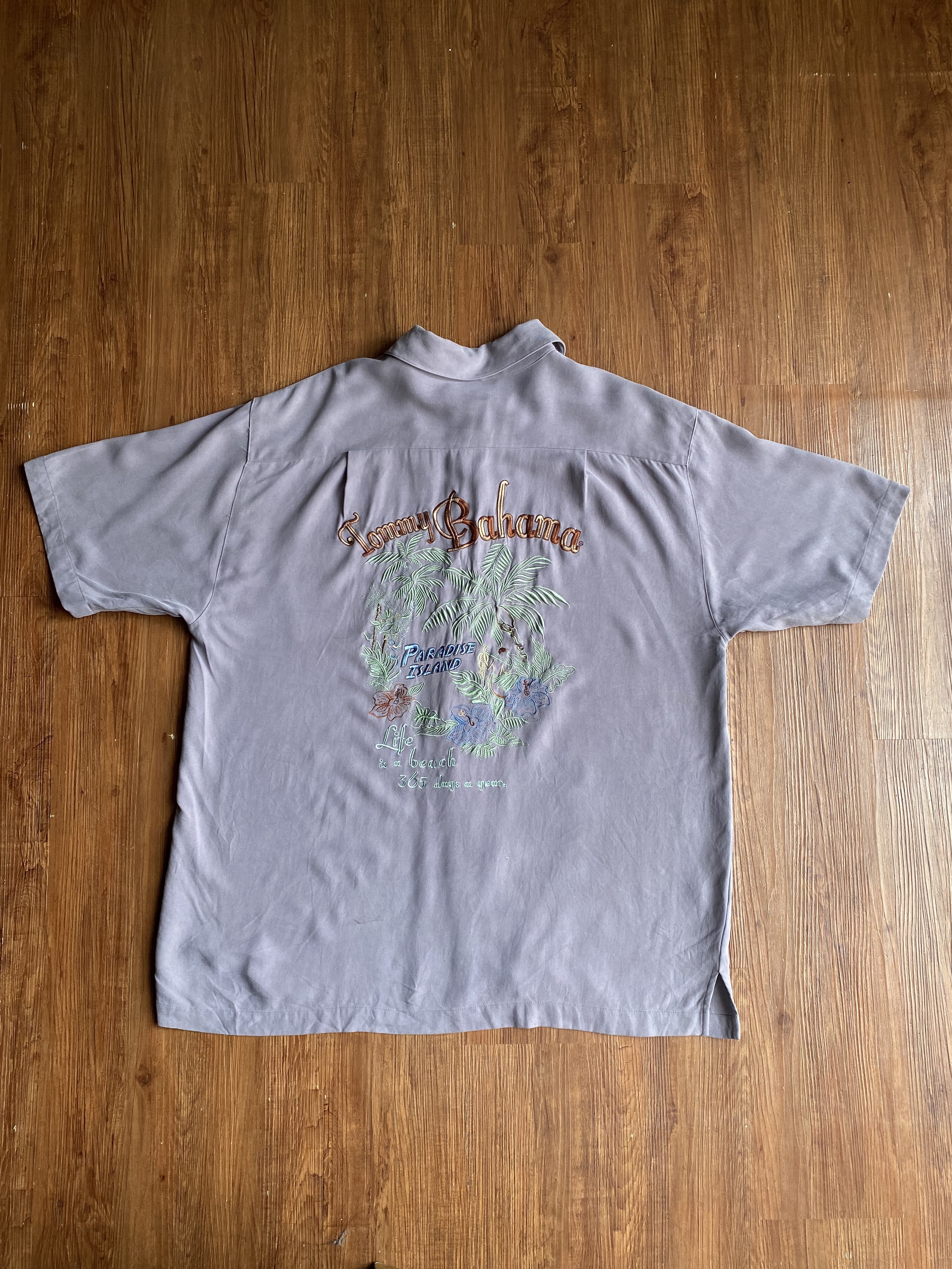 TOMMY BAHAMA Aloha shirts / 背後刺繡襯衫-淡紫