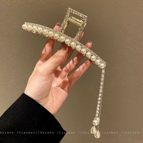 Tassel Hair Grab Clip【F68 Pearl Diamond】 