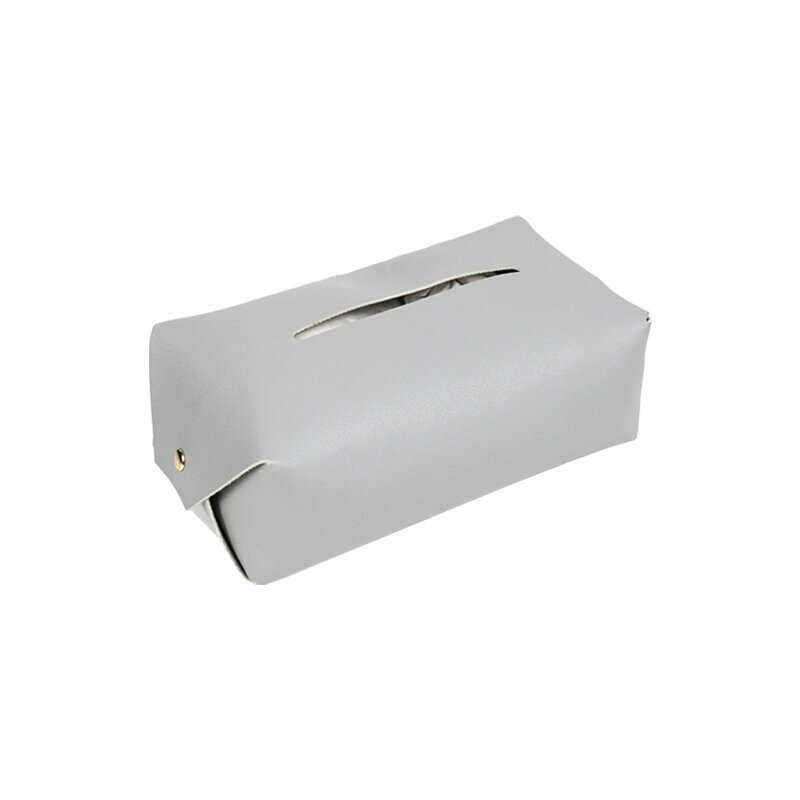 Scandinavian design imitation leather tissue box [gray specification small] suitable for 16CM fine paper