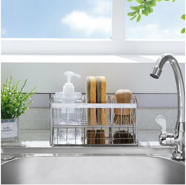 Kitchen countertops, floor sinks, shelves [primary color]