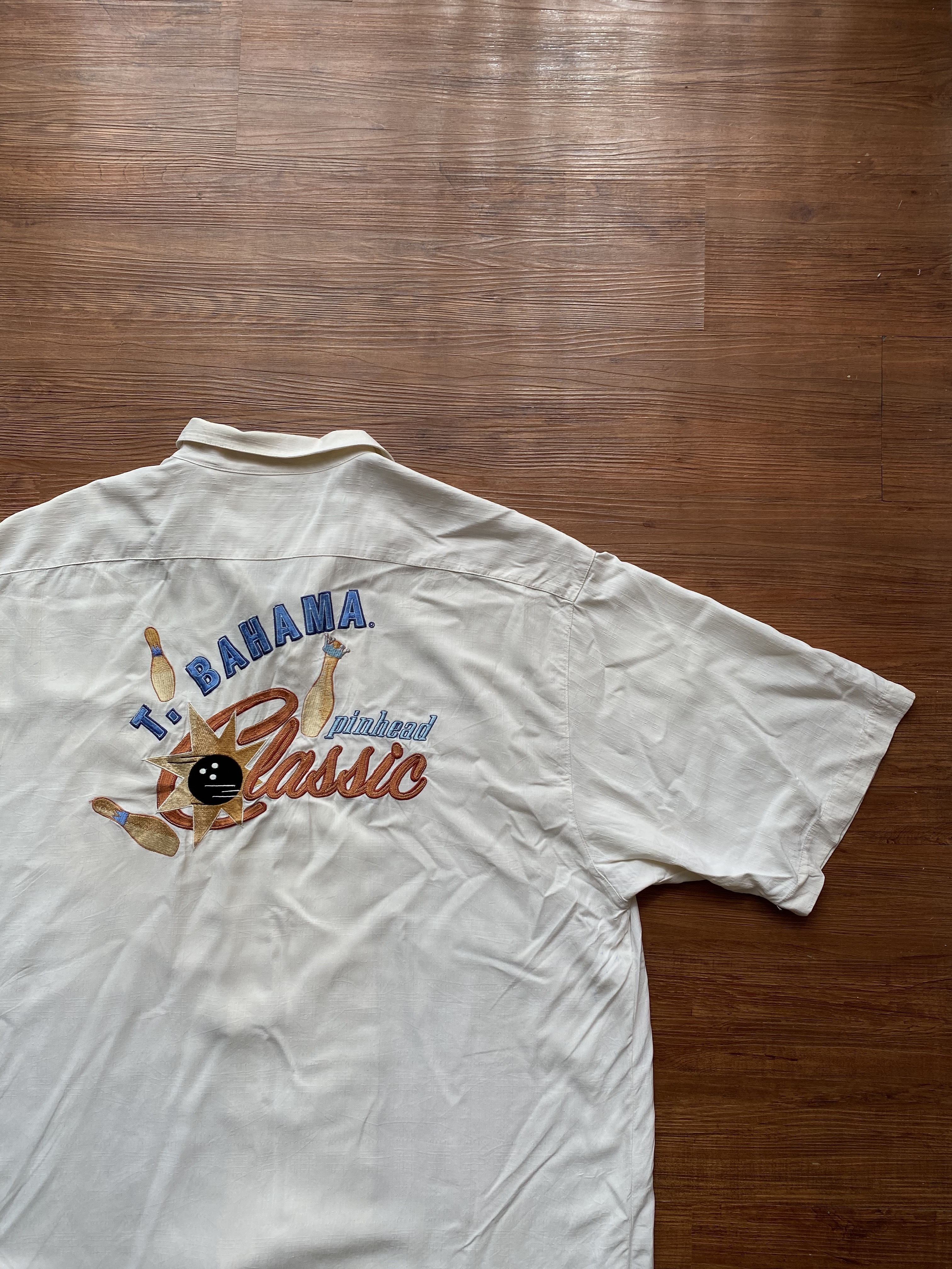 TOMMY BAHAMA Aloha shirts / 背後刺繡襯衫-米色