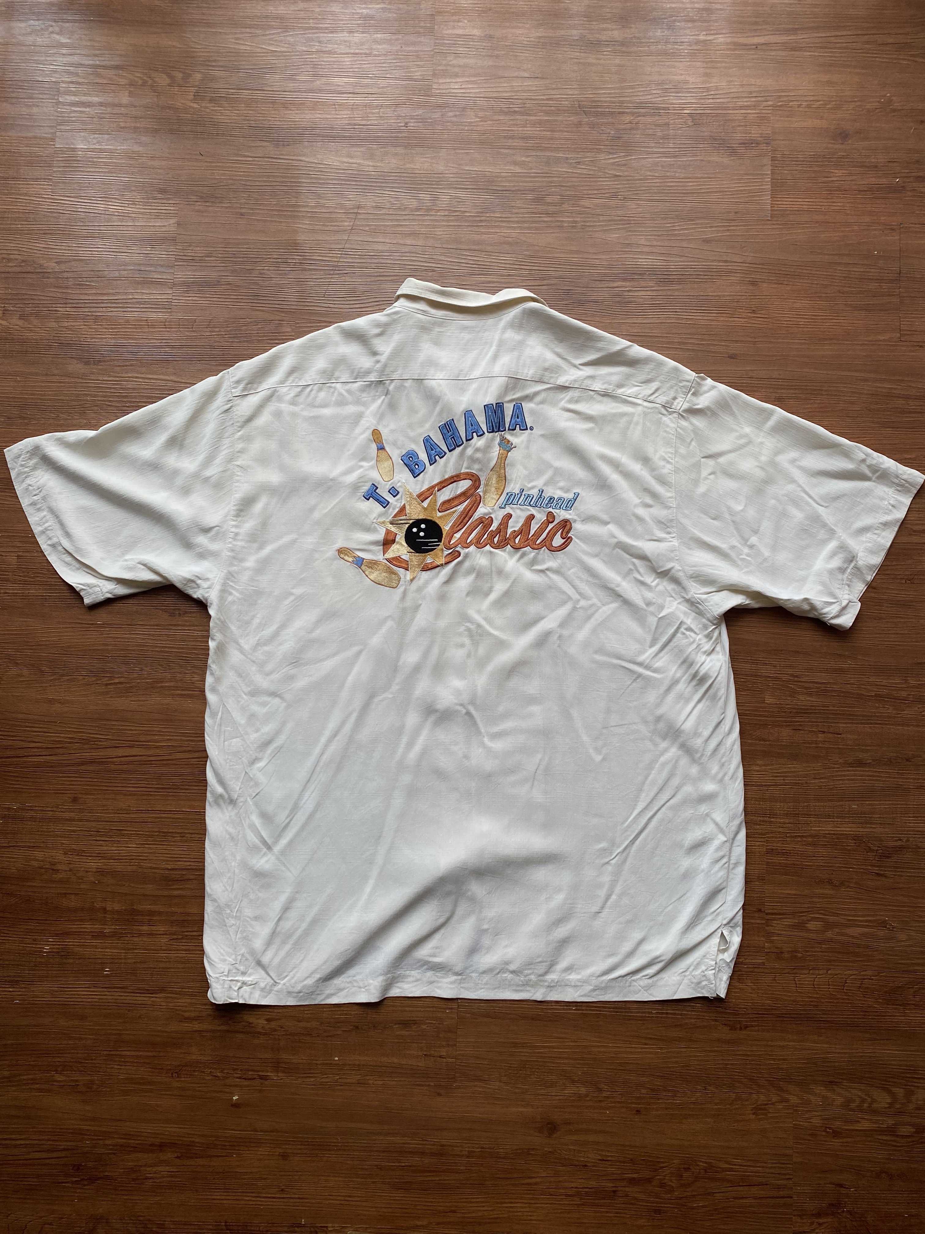 TOMMY BAHAMA Aloha shirts / 背後刺繡襯衫-米色