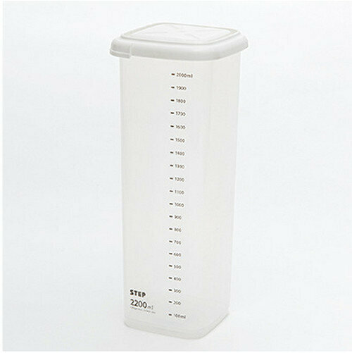【Single】Square Graduated Soup Food Preservation Sealed Box Transparent Sealed Box Storage Storage Jar Fresh-keeping Box Snack Storage Box Grain Sealed Jar Moisture-proof Tank Table Storage Jar Kitchen Supplies [SPECIFICATION 2200ML]