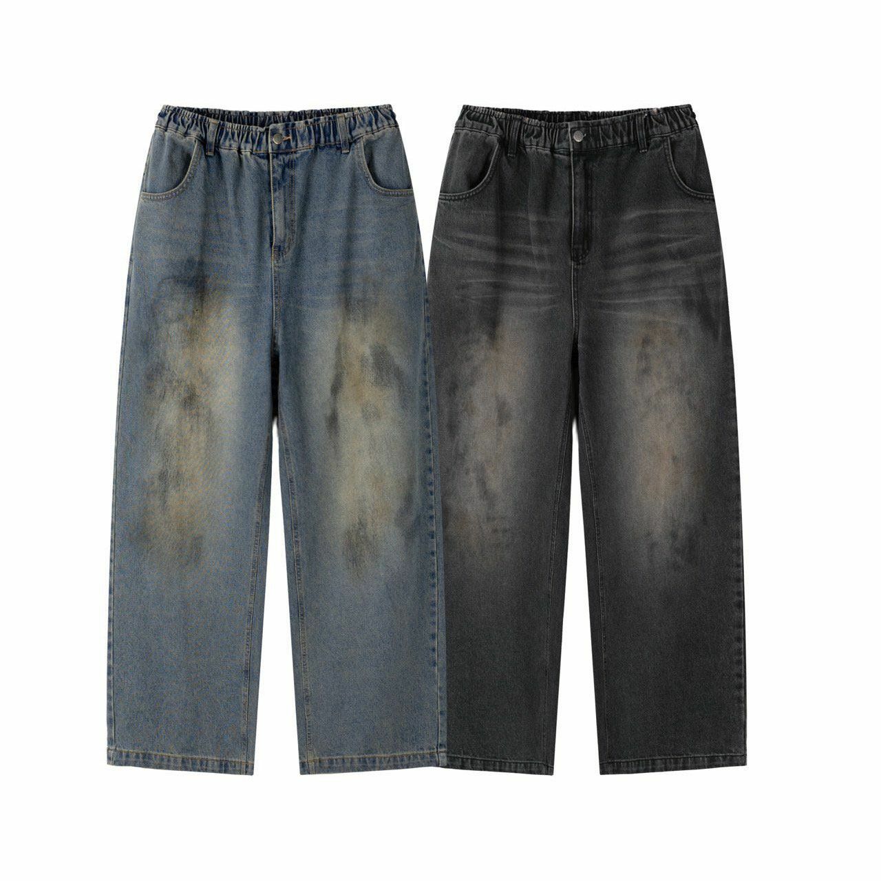 仿污鬆身牛仔褲 Votus-009J