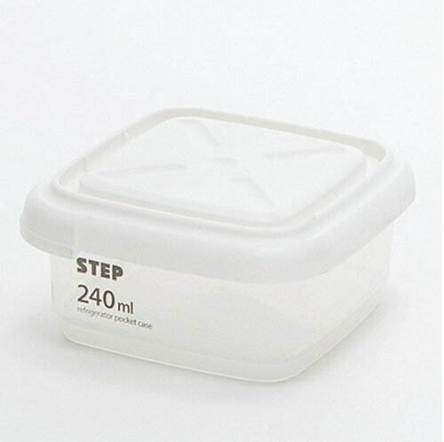 【Single】Square Graduated Soup Food Preservation Sealed Box Transparent Sealed Box Storage Storage Jar Fresh-keeping Box Snack Storage Box Grain Sealed Jar Moisture-proof Tank Table Storage Jar Kitchen Supplies [Specification 240ML]