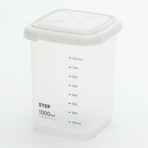 【Single】Square Graduated Soup Food Preservation Sealed Box Transparent Sealed Box Storage Storage Jar Fresh-keeping Box Snack Storage Box Grain Sealed Jar Moisture-proof Tank Table Storage Jar Kitchen Supplies [Specification 1000ML]