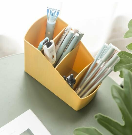 Multi-compartment storage dust box Storage box - yellow