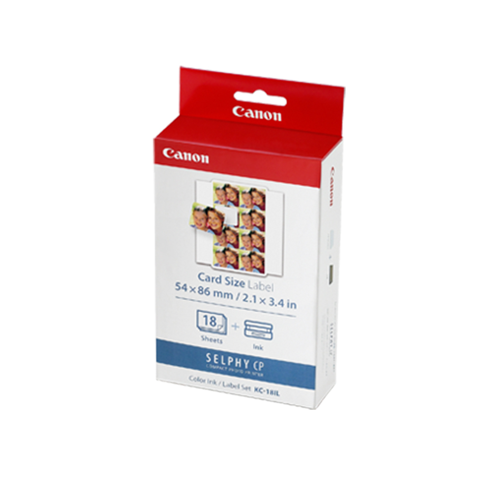 Canon 2x3相片貼紙(8格)*18張 (KC-18IL) 公司貨