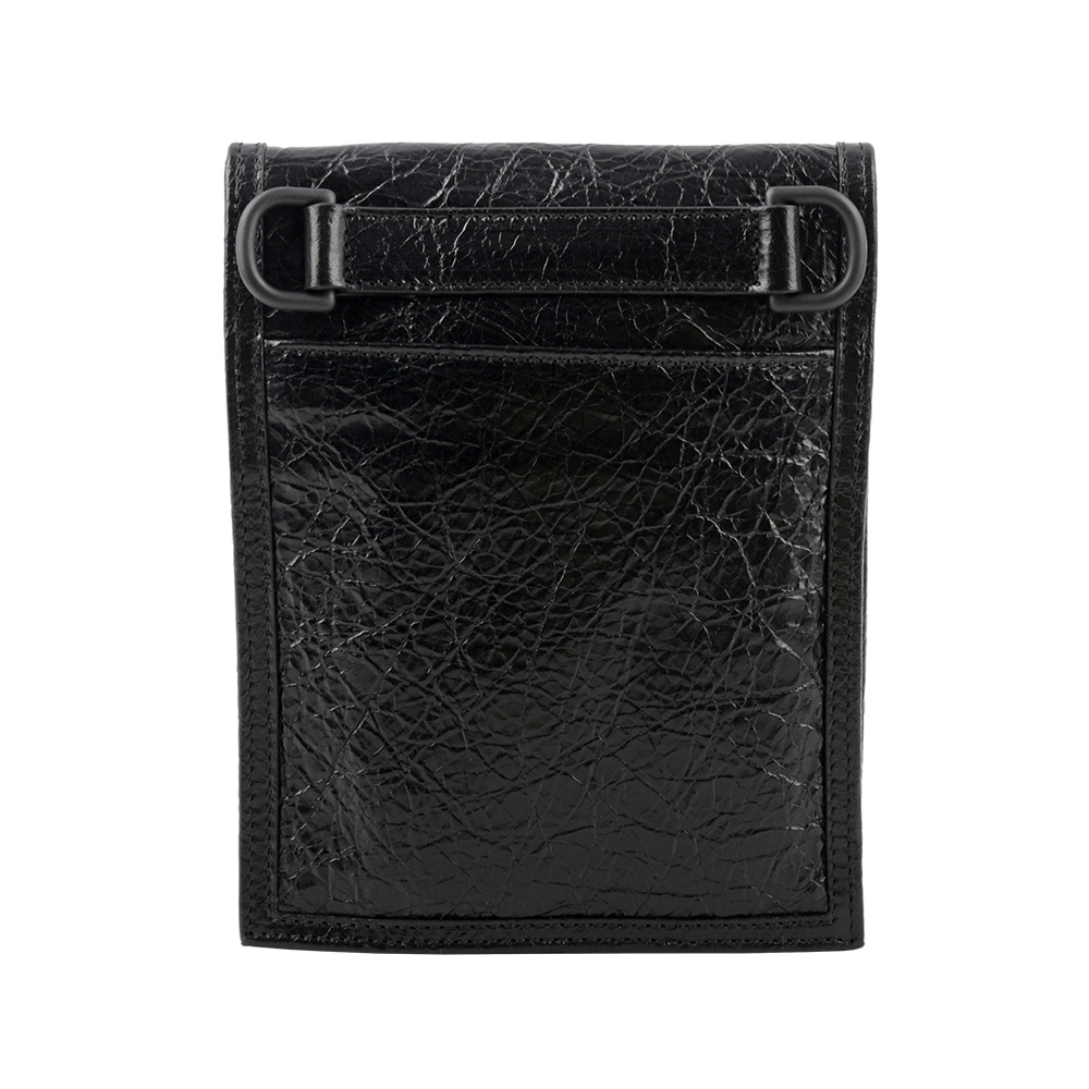 【BALENCIAGA】Explorer 小羊皮小型斜背包(黑色) 655982 1VG7X 1090