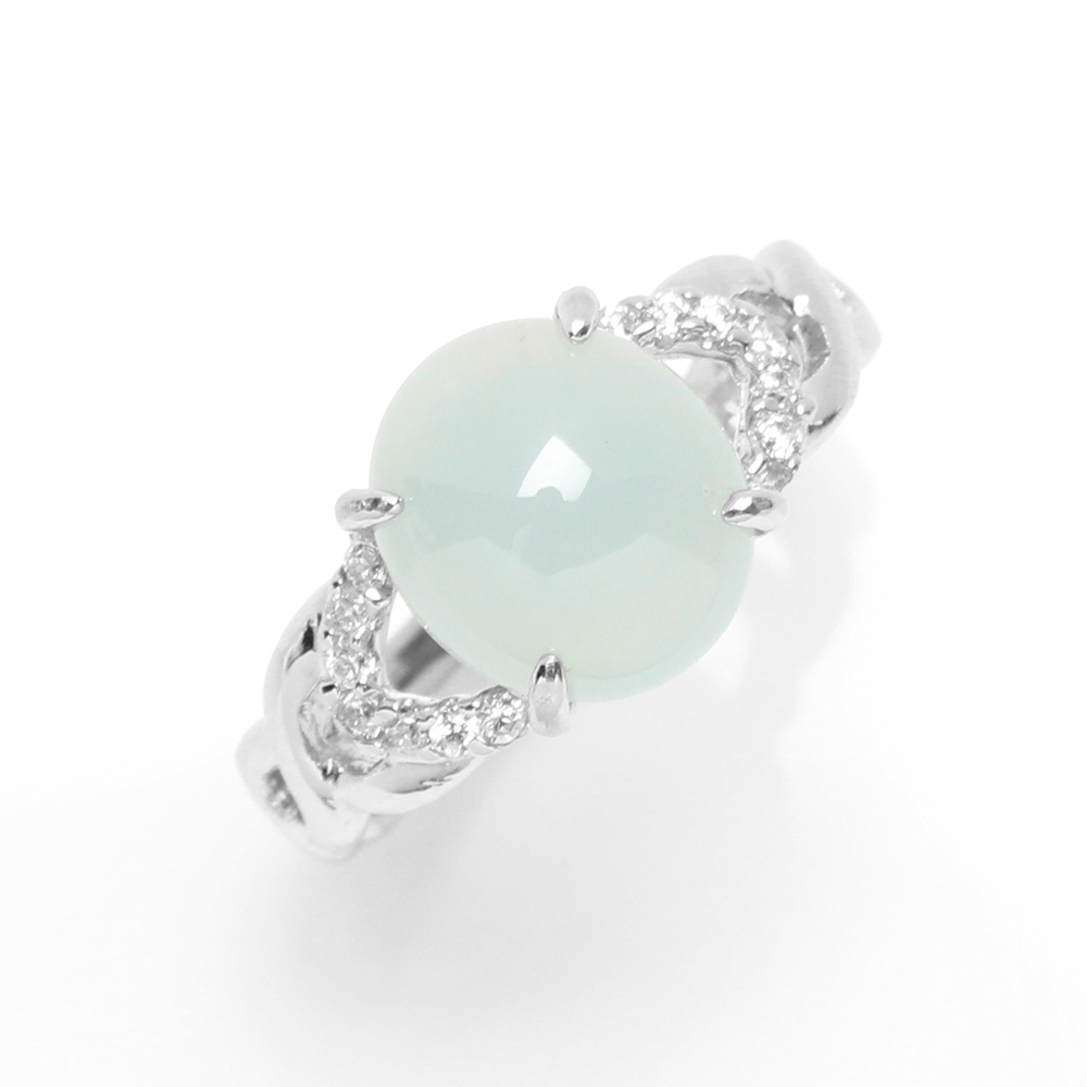 【雅紅珠寶】天然翡翠戒指-8*10mm-活圍設計-925銀飾-R0443