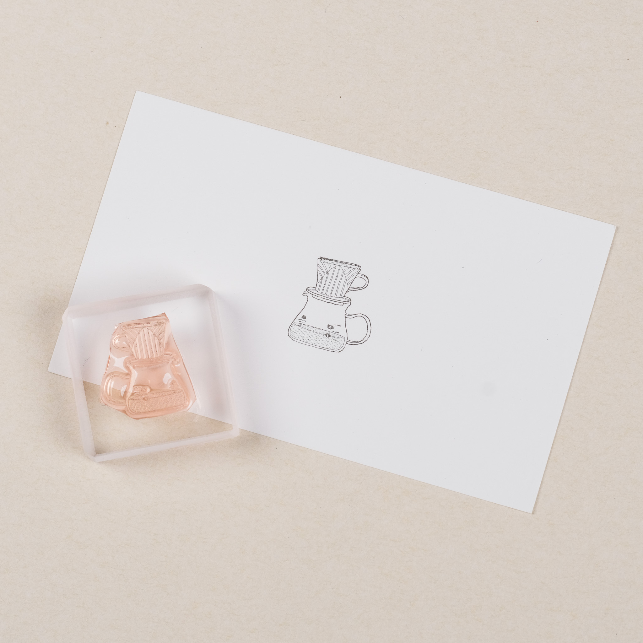 咖啡手沖壺 膠版印章/一分之一工作室/台灣