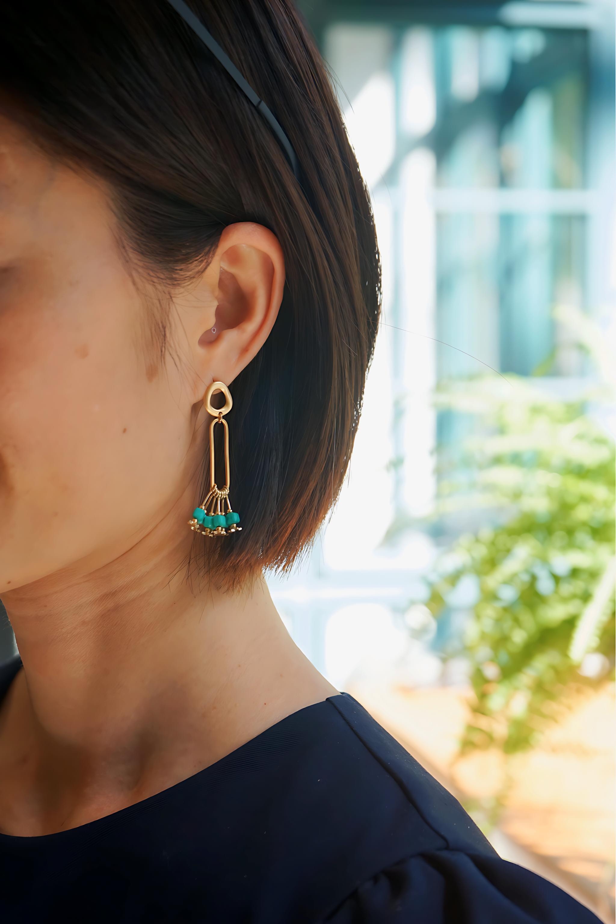 COLE COOL蒲公英的約定系列綠松石銀耳環 耳夾