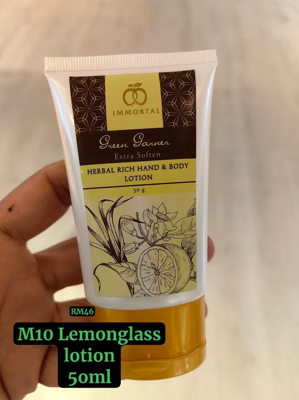M10 Herbal Rich Hand/Body Lotion - LEMONGRASS香茅味 50G (随身携带)