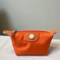 [S] LONGCHAMP LE PLIAGE CLUB COIN PURSE,ORANGE, L3693619P34 (SLC225)