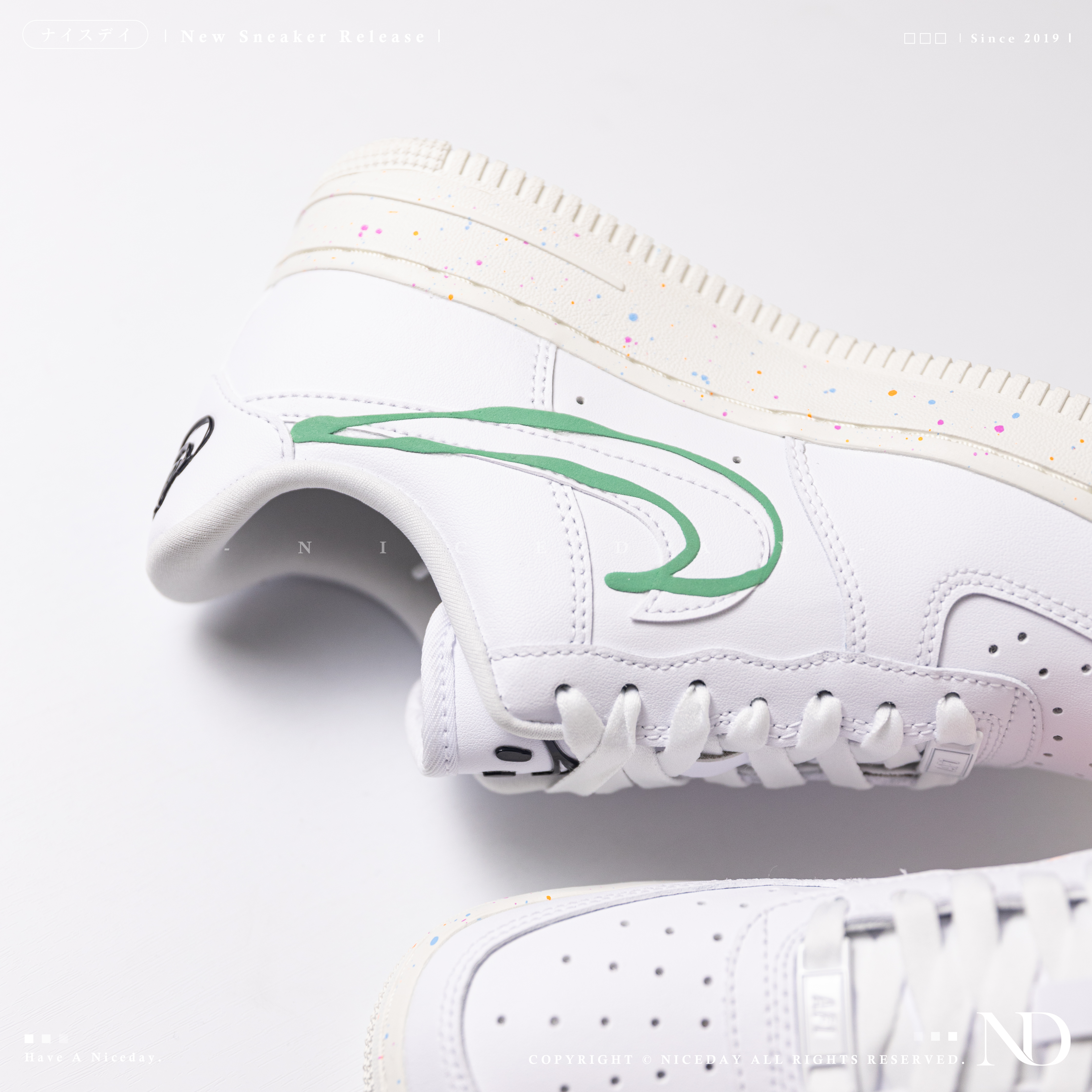 NICEDAY 現貨 Nike Air Force 1 Low LX Have A Nike Summer 鴛鴦 笑臉 四色塗鴉 HF5721-111