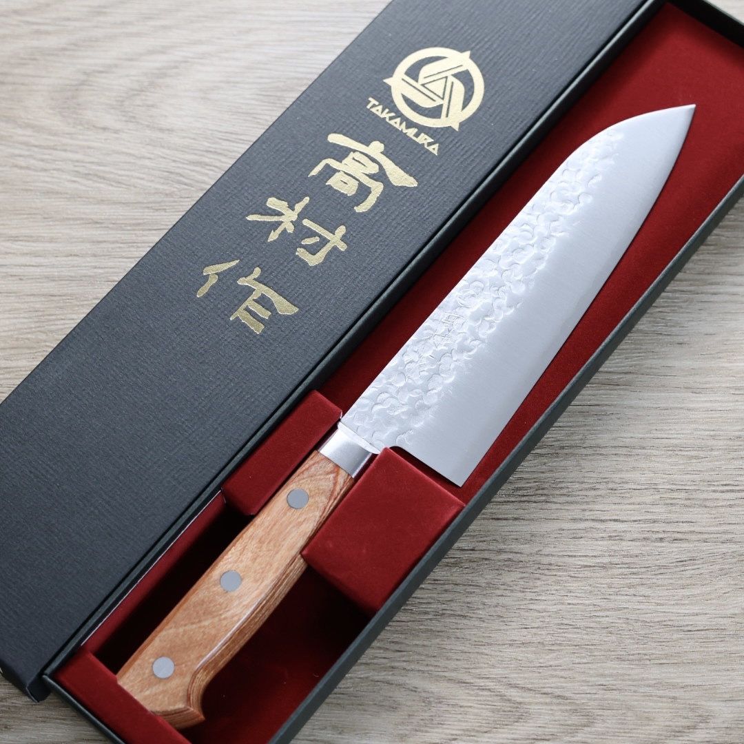 高村刃物 三德刀 170mm Chromax 鎚目