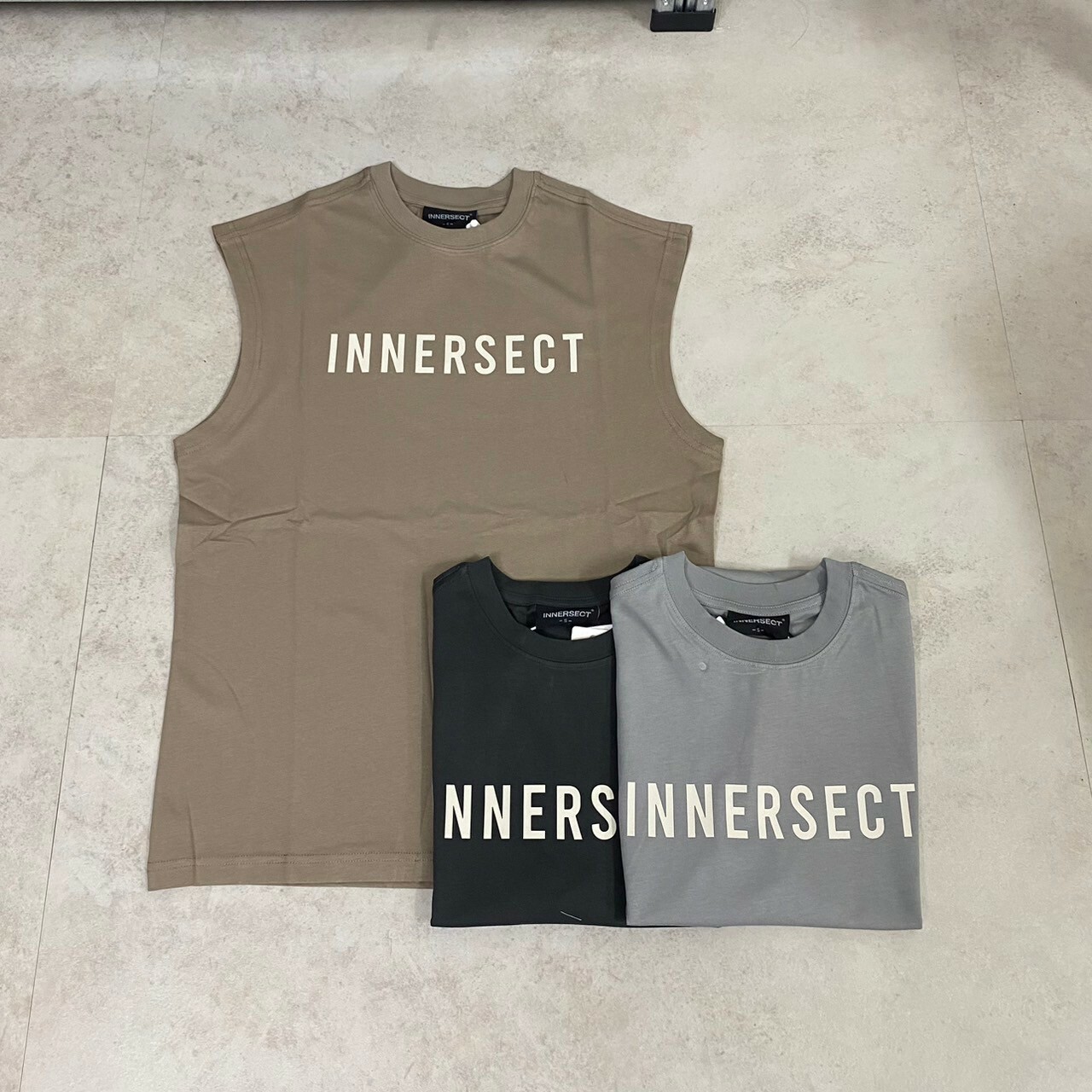 INNERSECT 純色簡約字母 無袖背心 吊嘎 INN24SSTTE055